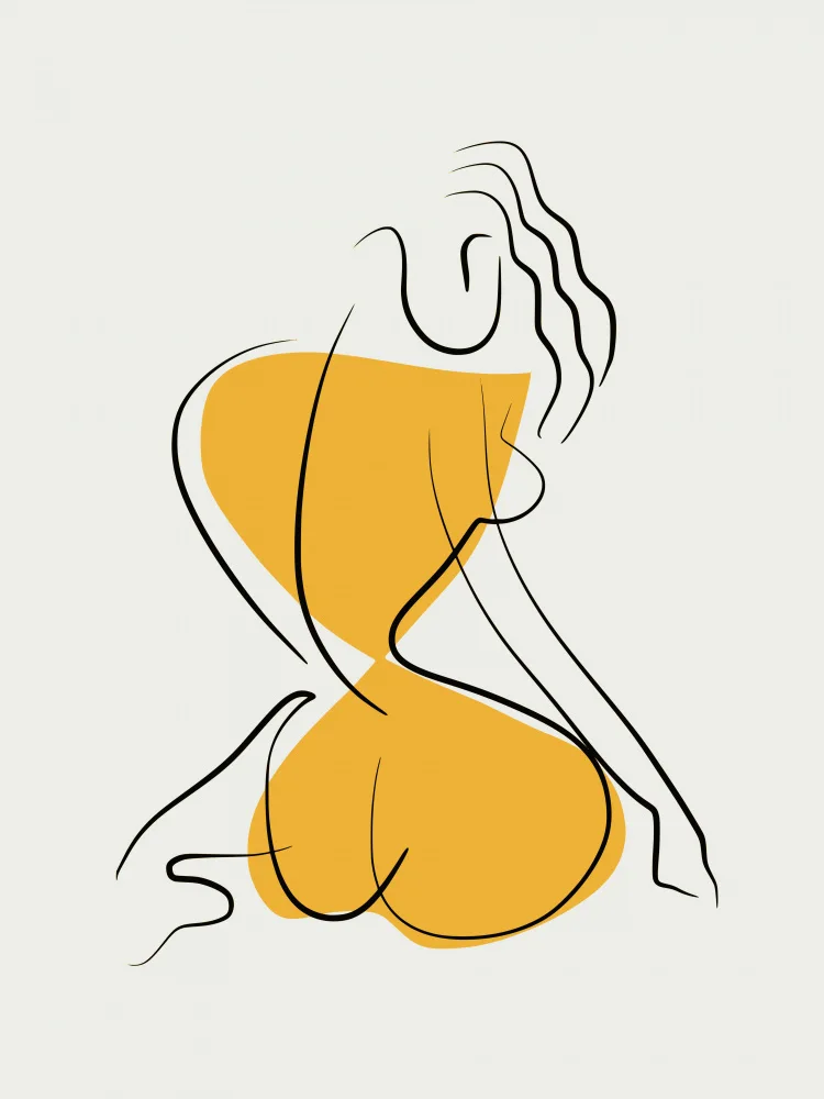 Dean, Little: Minimalist Line Art Nude
