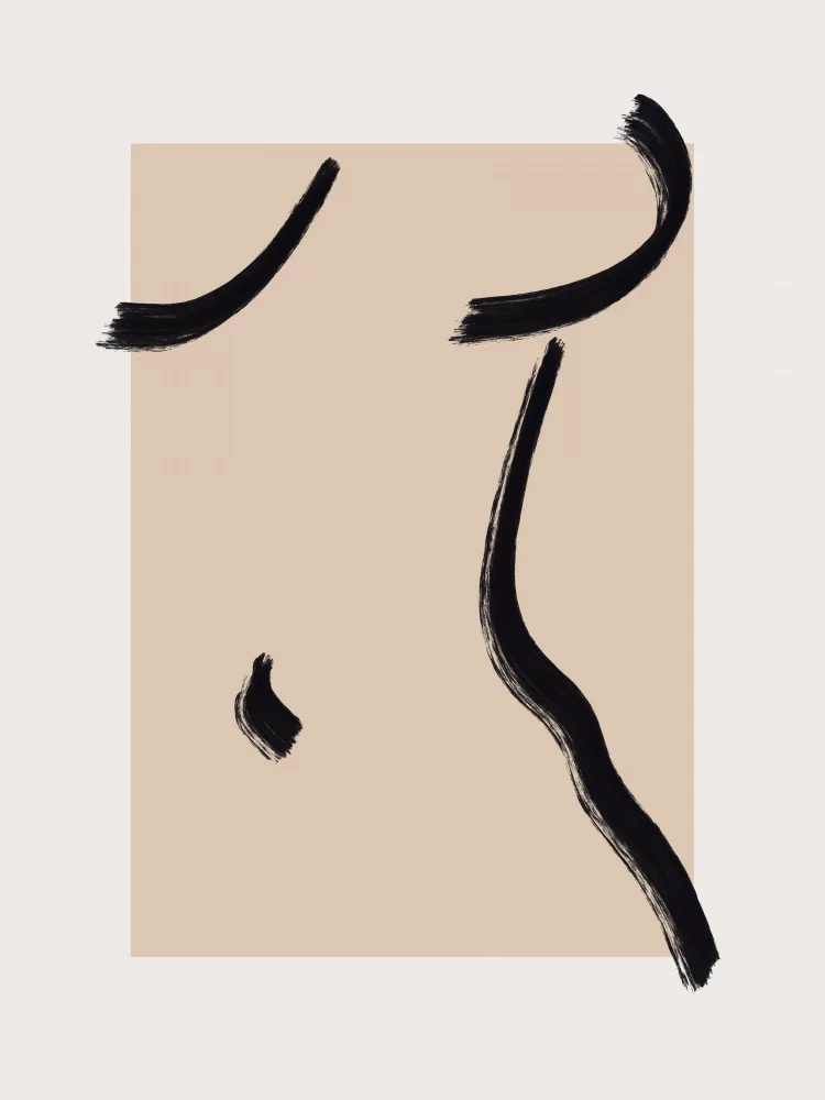 Dean, Little: Dessin au trait nu minimal abstrait 2
