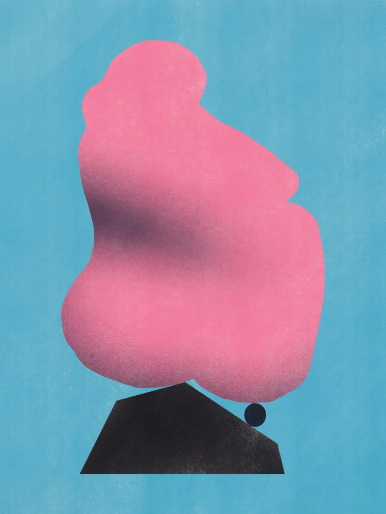 Dean, Little: Sculpture En Pierre En Rose Rouge