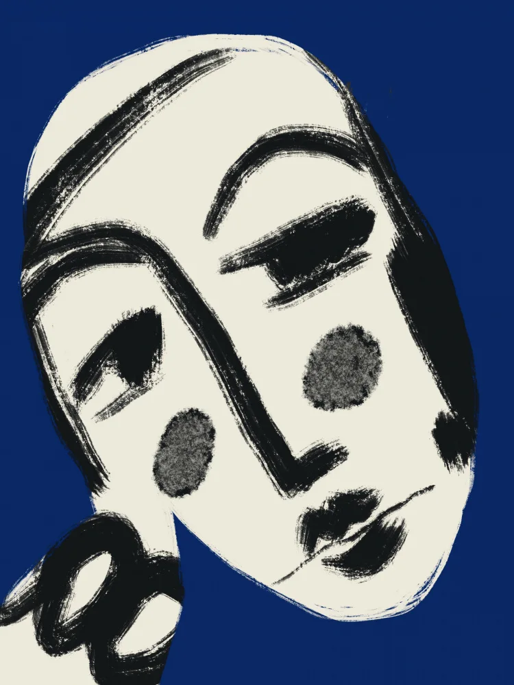 Dean, Little: Portrait au repos en bleu