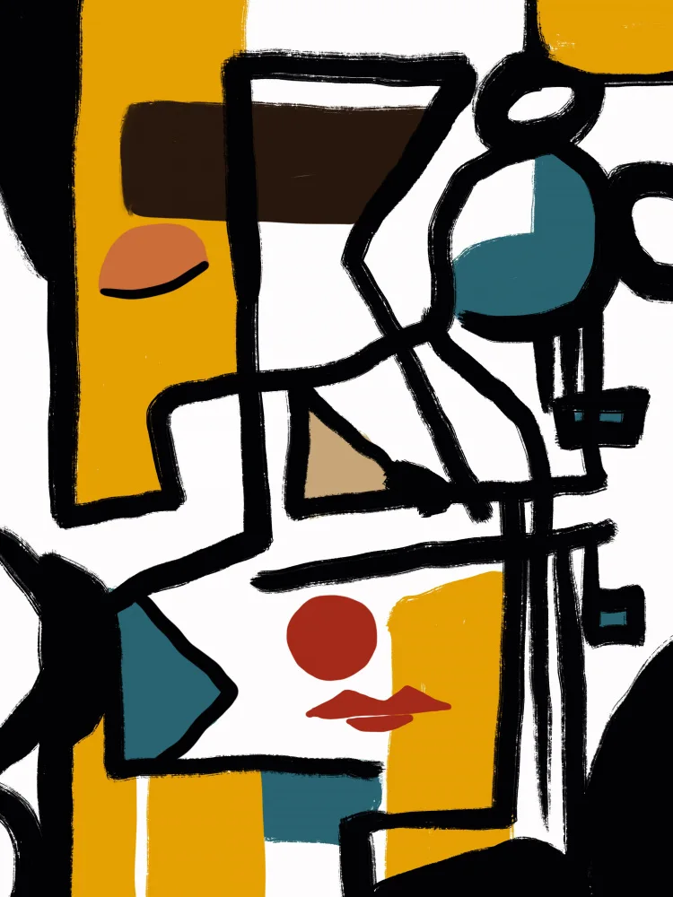 Dean, Little: Portrait cubiste abstrait