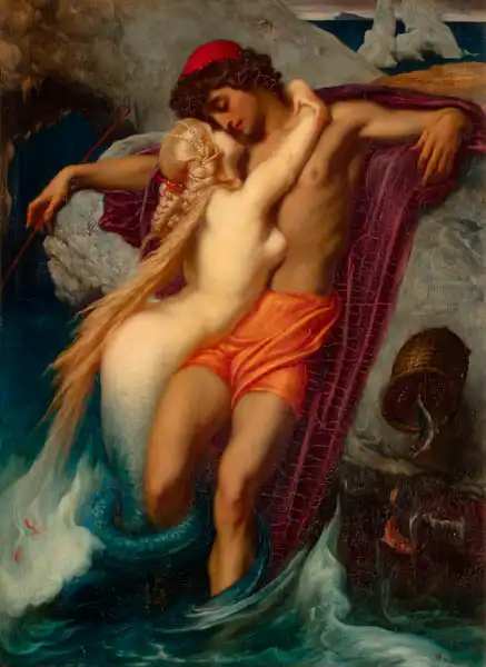 Leighton, Frederick: Rybář a Siréna