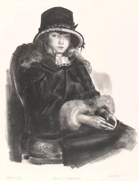 Bellows, Wesley George: Anne in a Black Hat