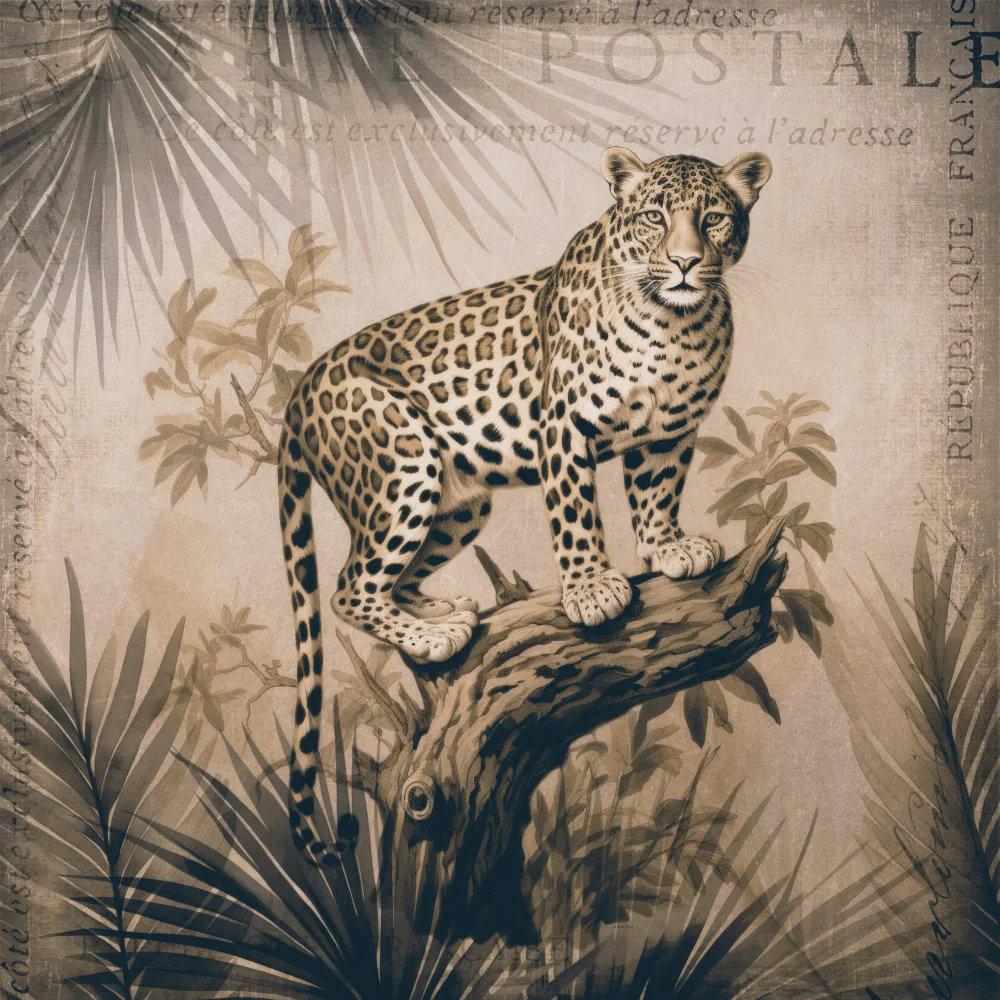 Haase, Andrea: Guépards Jungle Exotique Monochrome