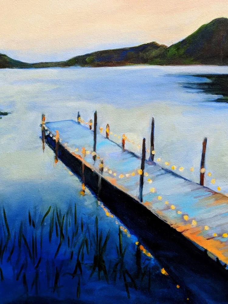 Whitehead, Claire: Muelle y lago 12x16