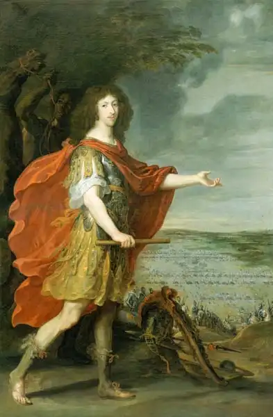 Egmont, Justus van: Louis II. z Bourbonu, vévoda z Enghienu, před bojištěm Rocroi