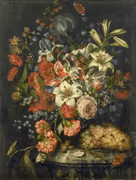 Elliger, Ottmar, the elder: Nature morte avec des fleurs et des fruits