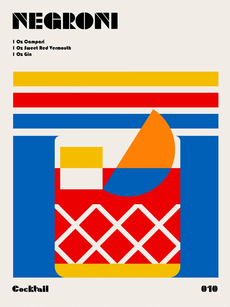 Retrodrome: Koktejl Negroni Bauhaus
