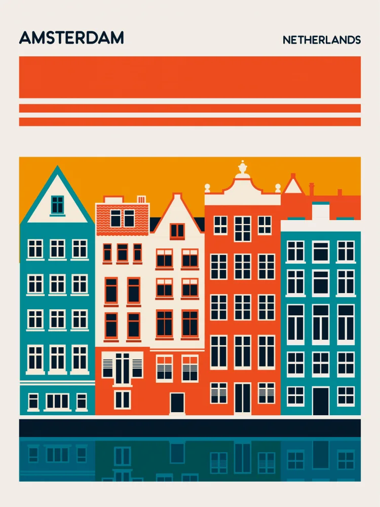 Retrodrome: Amsterdam-Reiseplakat