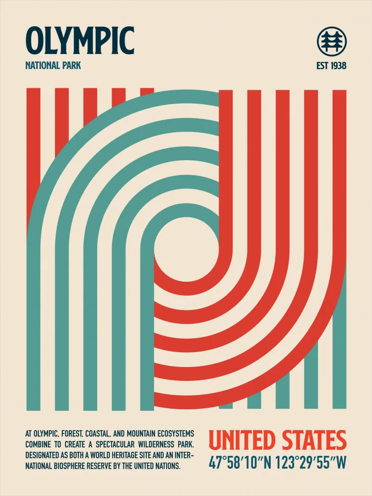 Retrodrome: Affiche de voyage du parc national olympique