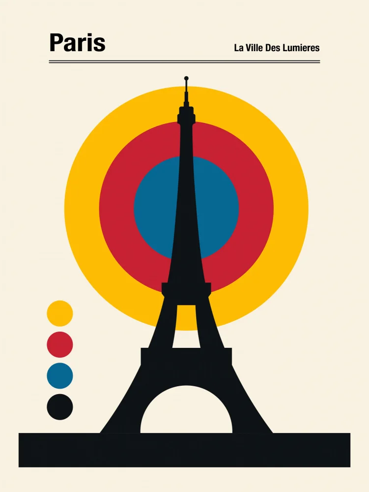 Retrodrome: Paris Tour Eiffel Rétro voyage Imprimer