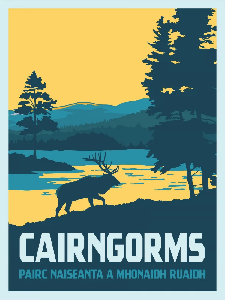 Retrodrome: Cestovní tisk z národního parku Cairngorms