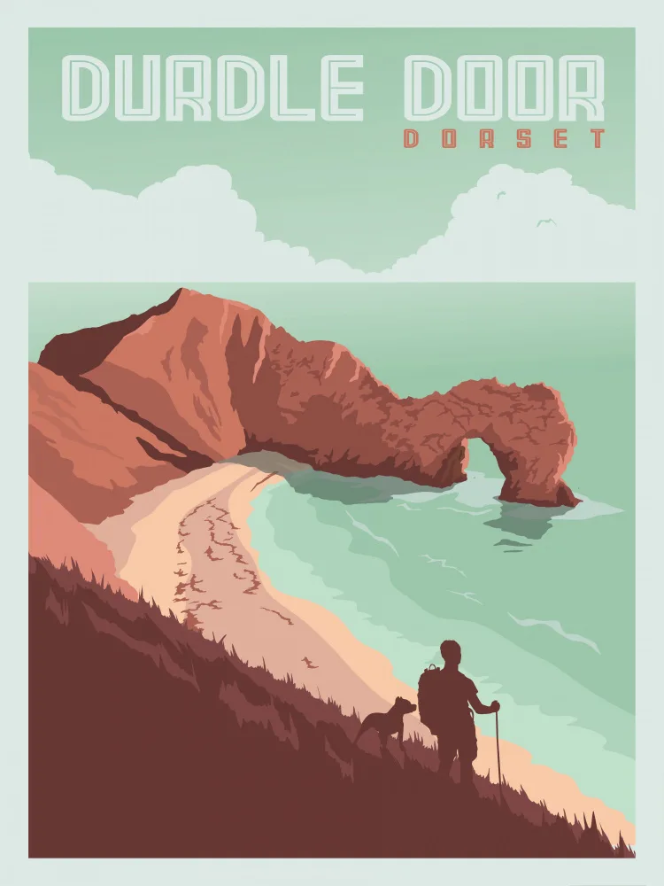 Retrodrome: Durdle Door Dorset Reisedruck