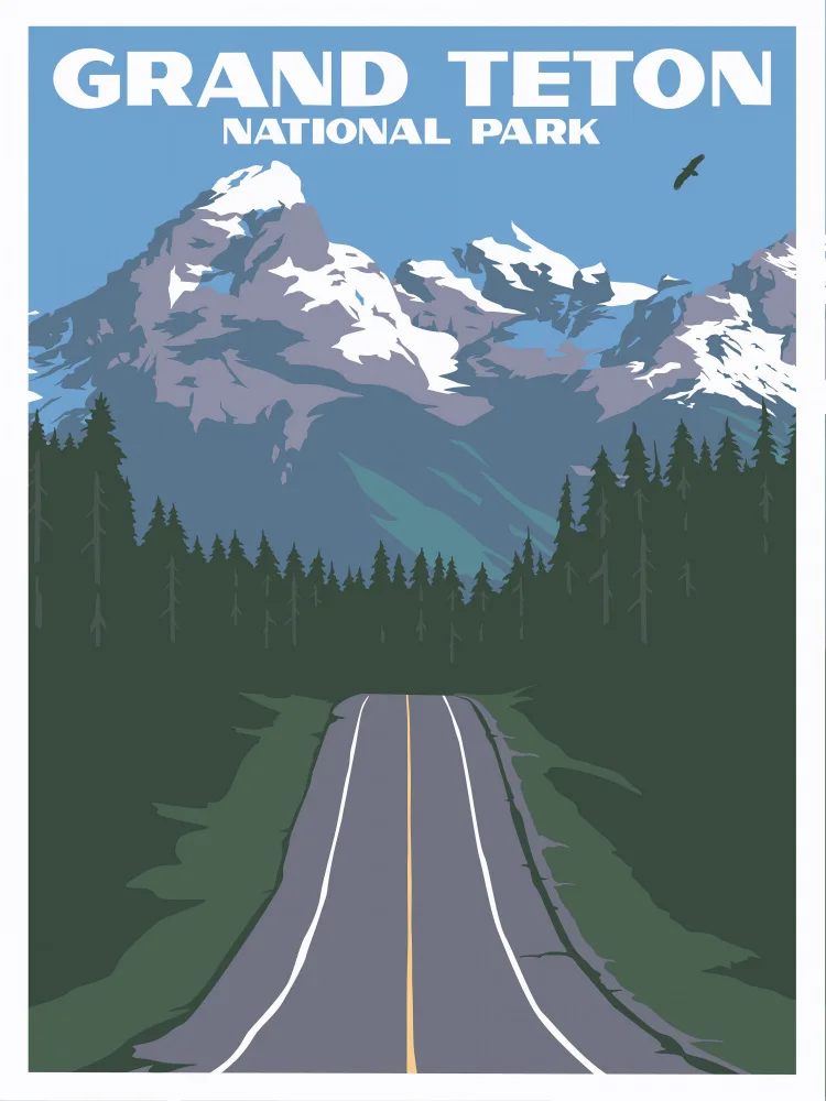 Retrodrome: Impression de voyage du parc national de Grand Teton