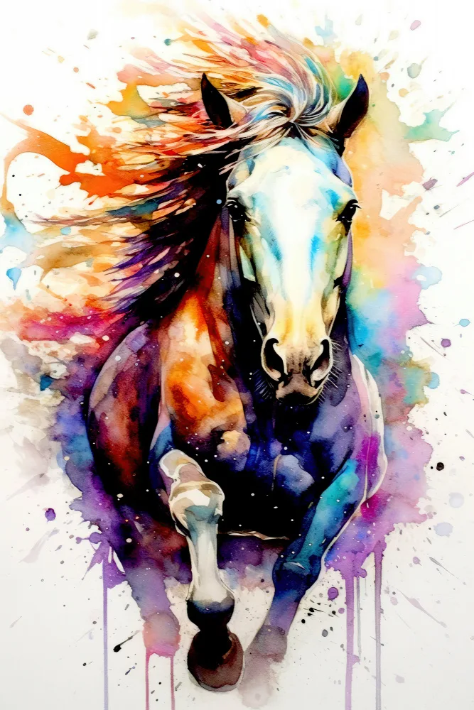 Jaszke, Justyna: Caballo de acuarela (8)