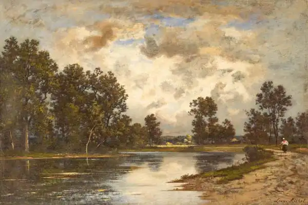 Richet, Leon: Pond at the edge of the forest