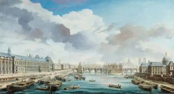 Raguenet, Jean-Baptiste: Louvre, Pont-Neuf a College of Quatre-Nations