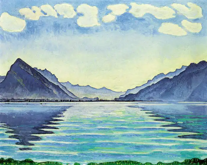 Hodler, Ferdinand: Ženevské jezero - symetrie