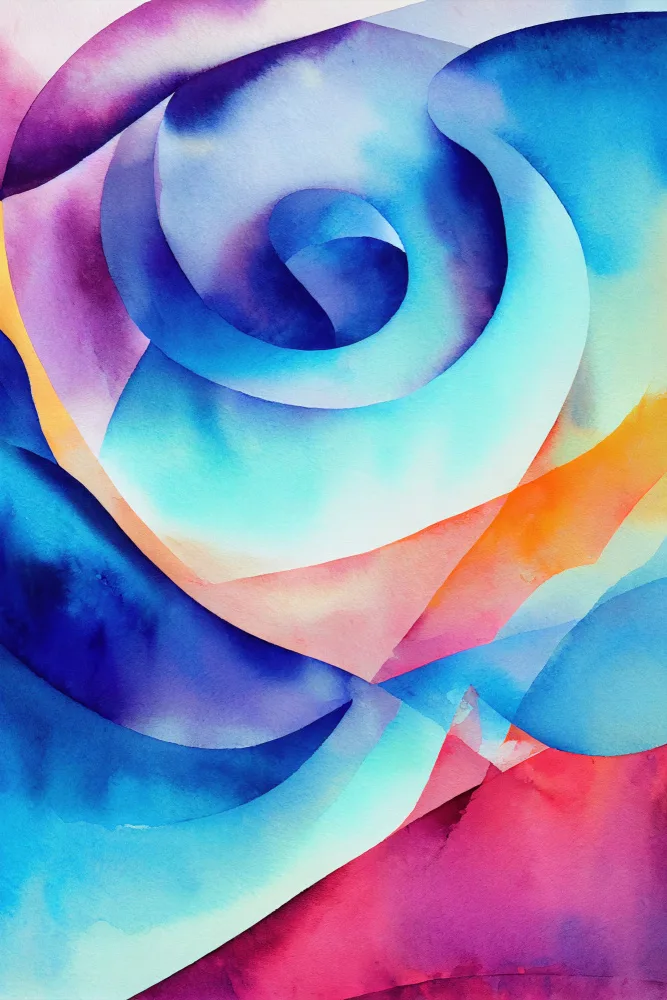 Mauro: Aquarelle abstraite inspirée de la nature (jour 58)