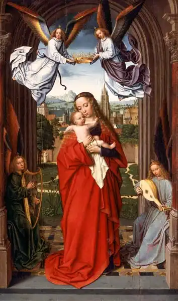 David, Gerard: Virgin and Child with Four Angels