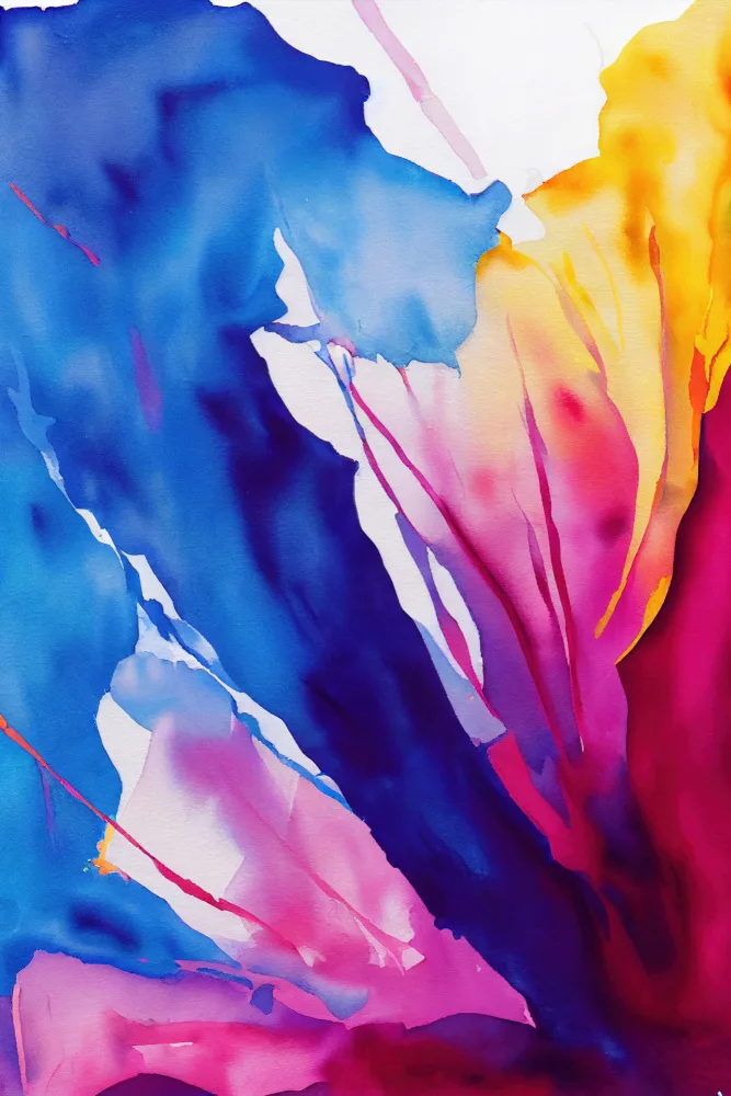 Mauro: Aquarelle abstraite inspirée de la nature (jour 105)