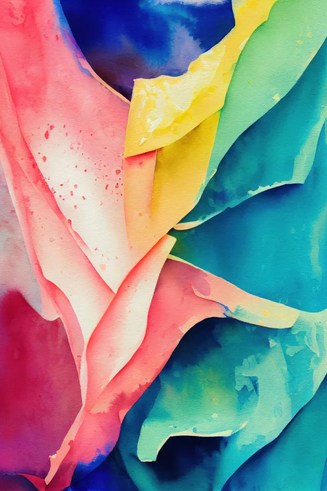 Mauro: Aquarelle abstraite inspirée de la nature (jour 107)