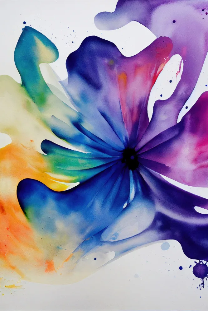 Mauro: Aquarelle abstraite inspirée de la nature (jour 111)