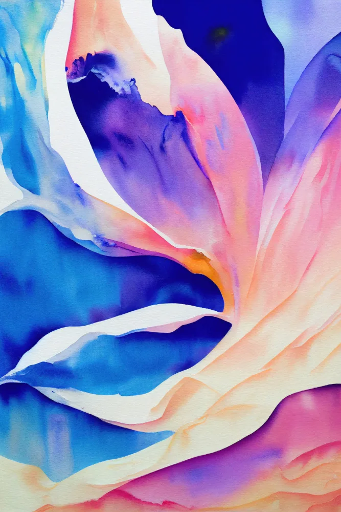 Mauro: Aquarelle abstraite inspirée de la nature (jour 117)