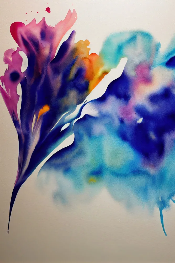 Mauro: Aquarelle abstraite inspirée de la nature (jour 120)