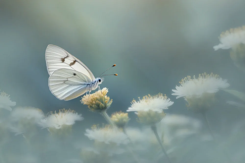 Pamungkas, Edy: Farfalla bianca sul fiore