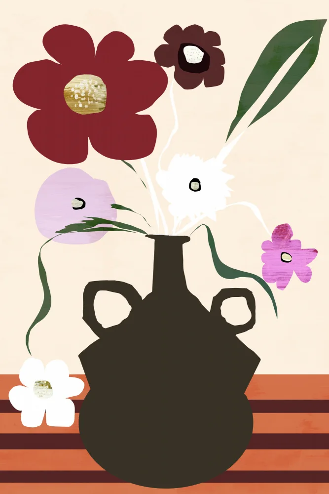 C, Project: Rote und erdige Blumenvase 1