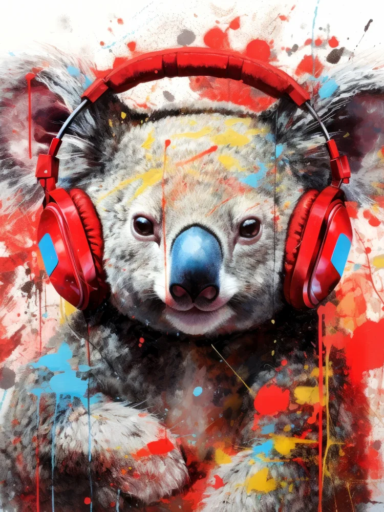Jaszke, Justyna: Koala con auriculares animal