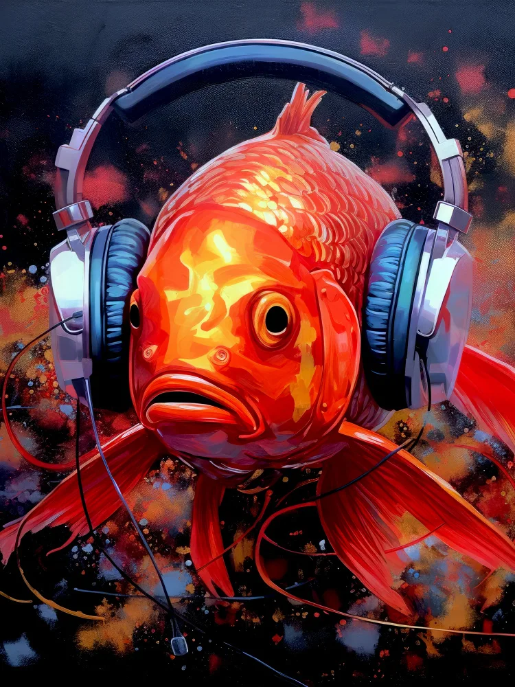Jaszke, Justyna: Pez Dorado Con Auriculares animal