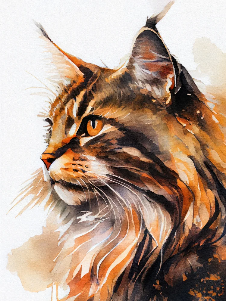 Jaszke, Justyna: Gato acuarela pintura animal