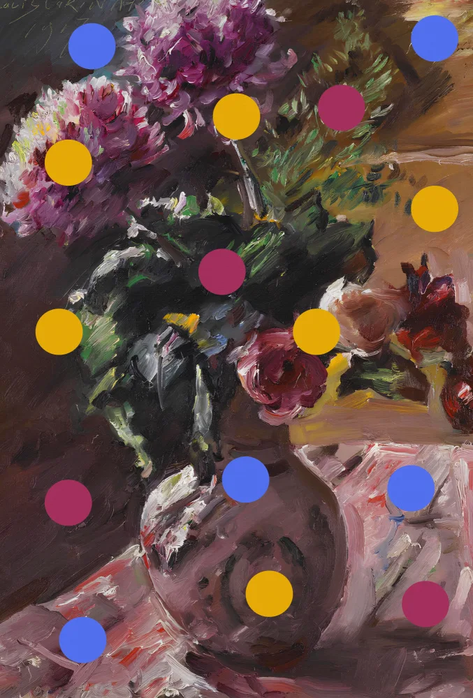 Concept, Art The: Vaso classico di fiori e punti