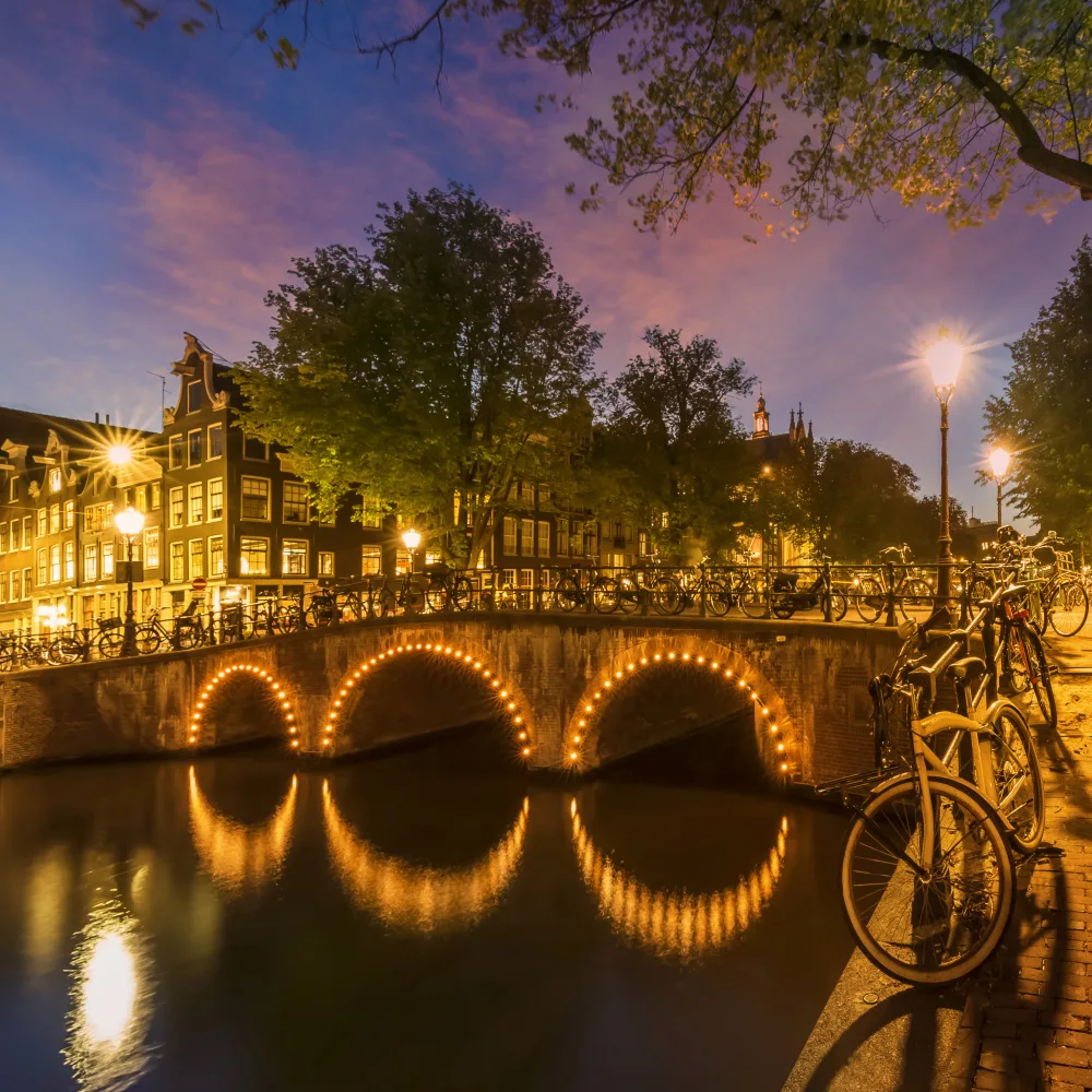 Viola, Melanie: AMSTERDAM Idylická noční krajina z Keizersgracht