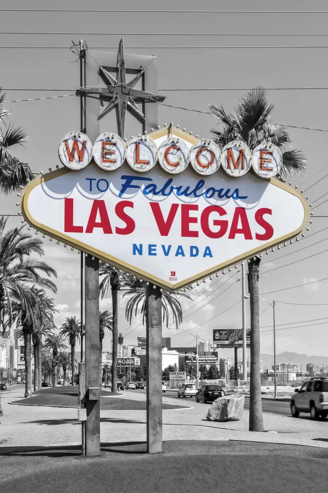 Viola, Melanie: LAS VEGAS-Schild – Farbschlüssel