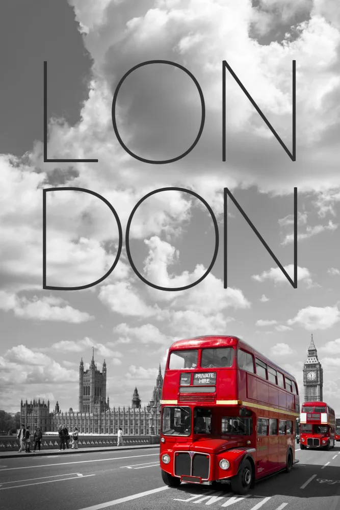 Viola, Melanie: Rote Busse in London | Text & Skyline