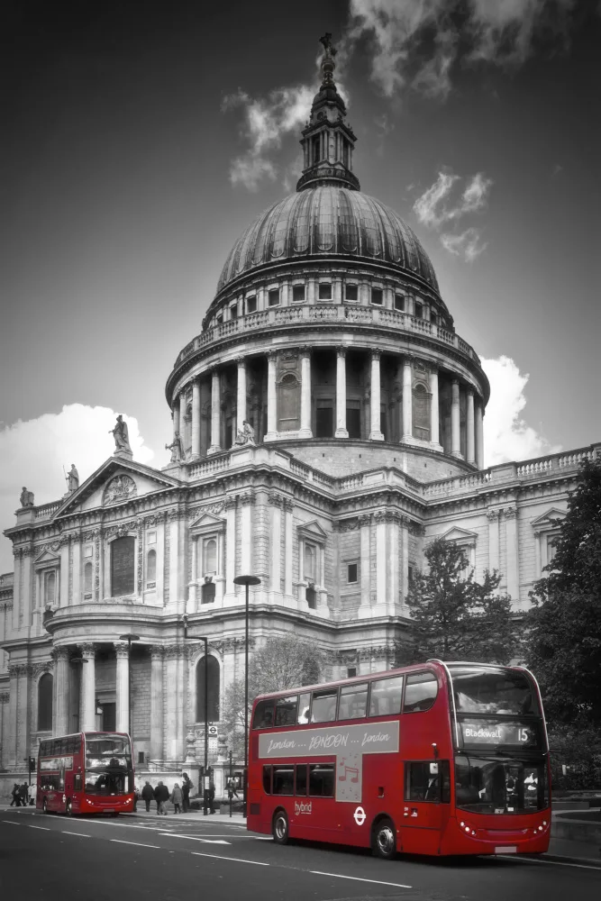 Viola, Melanie: LONDON St. Paul's Cathedral und Roter Bus