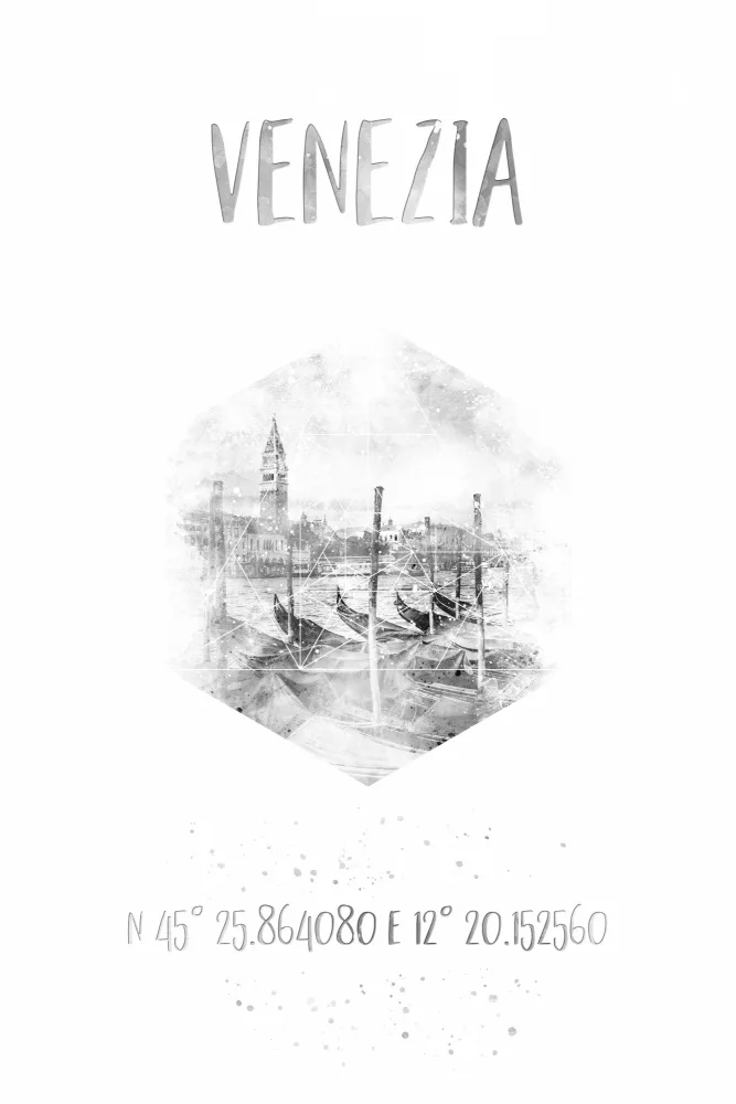 Viola, Melanie: Coordinate VENEZIA Canal Grande | acquerello monocromatico