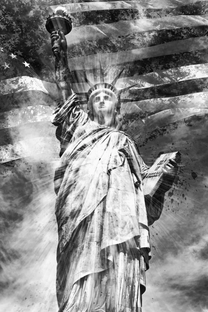 Viola, Melanie: Arte Moderna STATUA DELLA LIBERTÀ | monocromo