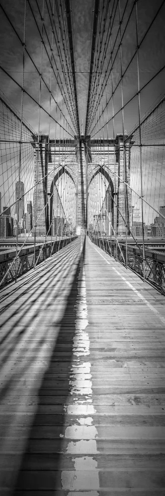 Viola, Melanie: NEW YORK CITY Brooklyn Bridge – aufrechtes schlankes Panorama
