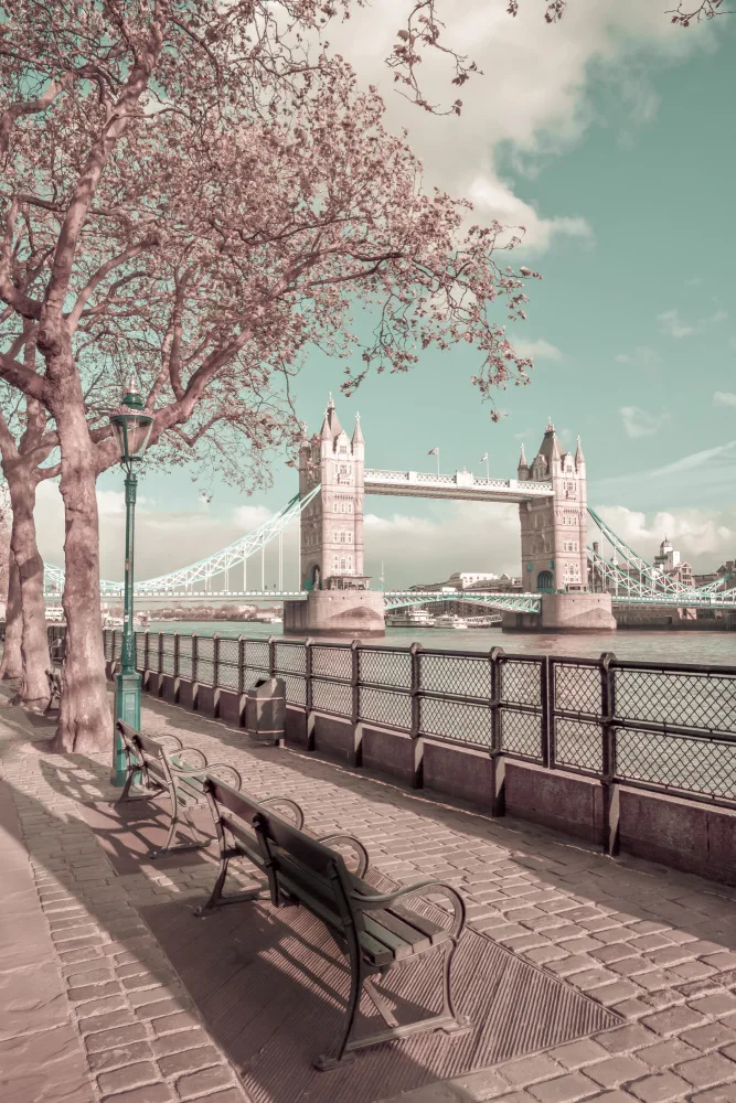 Viola, Melanie: LONDON Thames Riverside & Tower Bridge | Urbaner Vintage-Stil