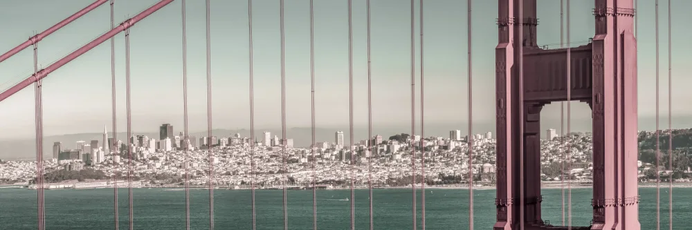 Viola, Melanie: Panorama mostu Golden Gate | městský vintage styl