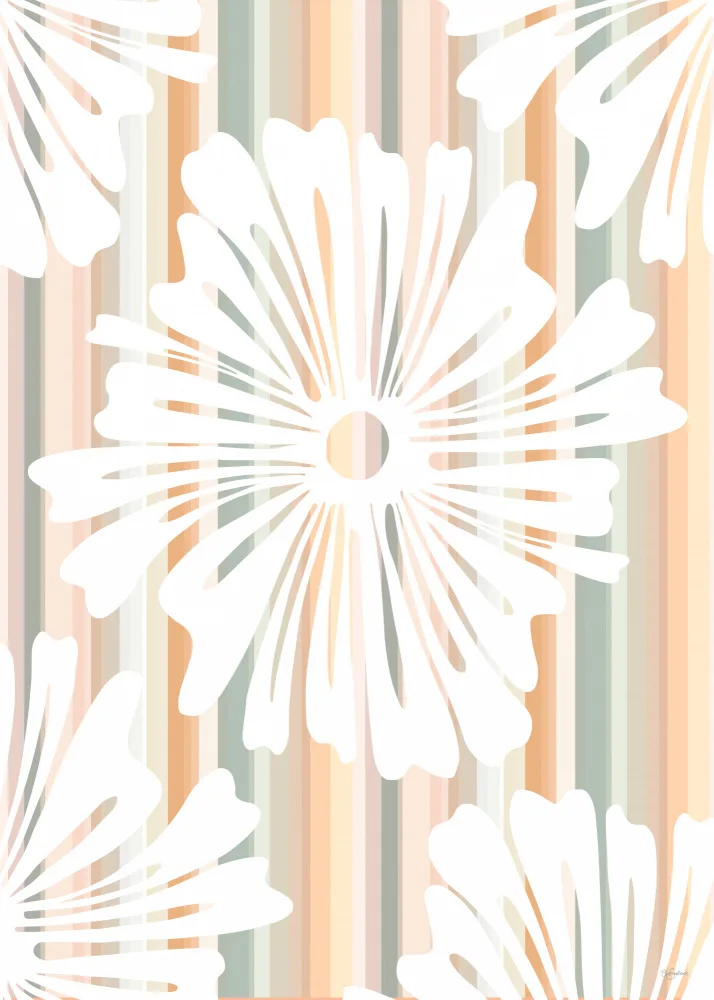 Skellern, Sue: Five Flowers on Stripes