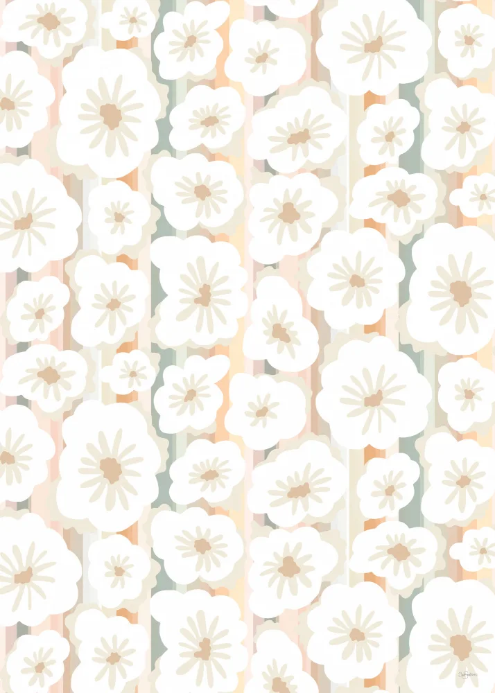 Skellern, Sue: Flower Power on Stripes