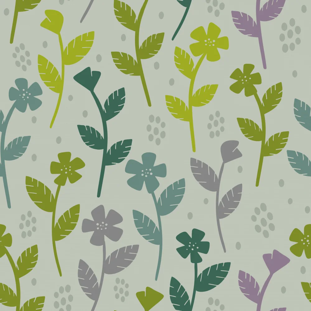 Gustafsson, Yvonne: Feliz que fluye floral verde