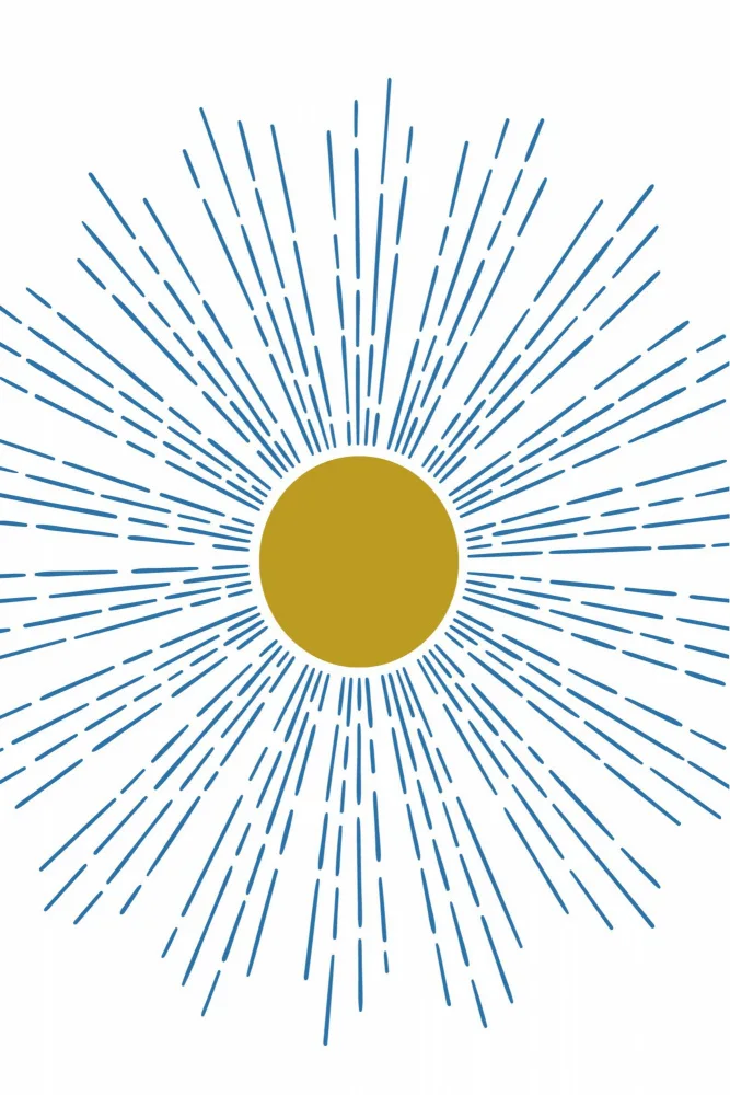 Moss, Ann Sally: Sunrise Blue Gold 1