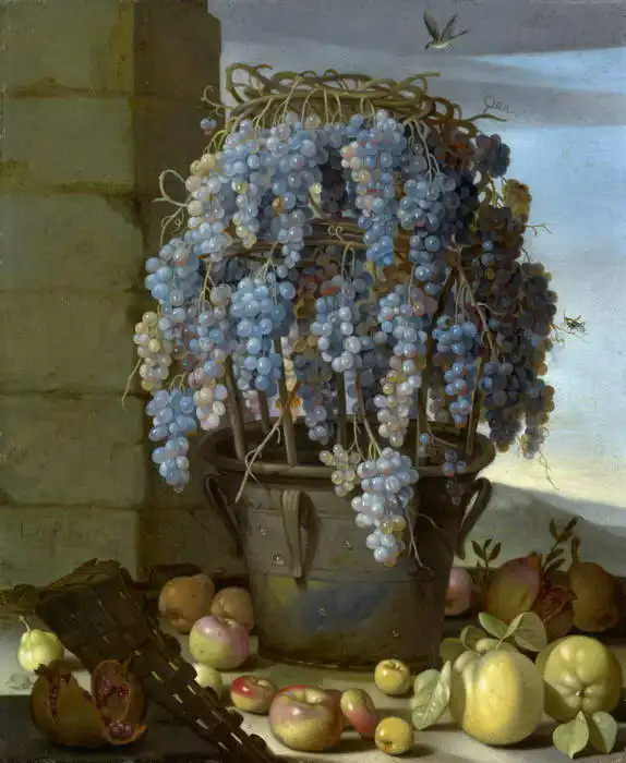 Forte, Luca: Still life with grapes and fruit