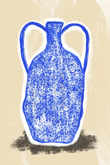 Martina: Grand vase bleu